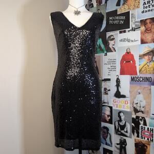 Vintage Sequin Midi Dress